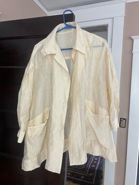 Lightweight Cream Button-Up Jacket